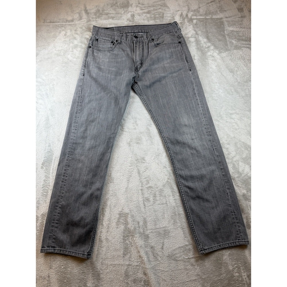 Levis 511 Jeans Mens 34x34 Gray Slim‎ Straight Med Wash (32x30 Altered/Hemmed)